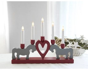 Decorazione luminosa rossa natalizia Leksand - Star Trading