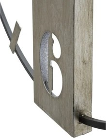 Orologio da muro in metallo stile industrial 61X4,5X63 cm modello Silvery