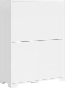 Credenza a 4 ante e 2 vani con ripiani 90x120 cm KYLA Bianco Lucido
