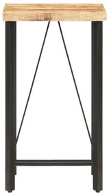 Tavolo da bar 60x60x107 cm in legno ruvido di mango