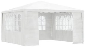 Gazebo Professionale con Pareti 4x4 m Bianco 90 g/m²