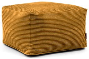 Puof a sacco color senape con rivestimento in velluto a coste Softbox MooG – SLOWDOWN