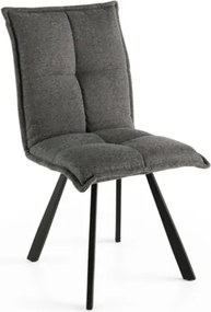 Sedia cucina tessuto Grigio Fumo - imbottito SILA 2 sedie