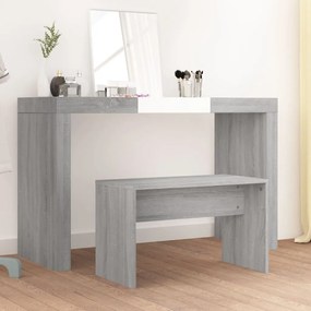 Sgabello Da Toeletta Grigio Sonoma 70x35x45cm Legno Multistrato /