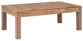 Tavolino da caffè legno massello di teak naturale 110x60x40 cm