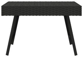 Tavolino pieghevole nero 60x40x38 cm in polyrattan
