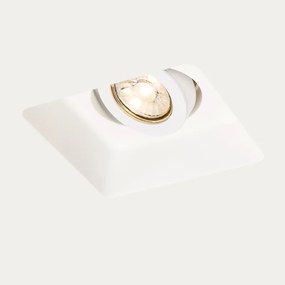 Faretto da incasso bianco 15 cm quadrato orientabile - Gypsy Stucco
