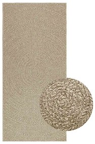 Tappeto Zızur Beige 100x200 Cm Aspetto Iuta Interni Ed Esterni /
