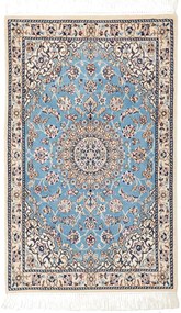 Nain Tappeto 60 x 100 Blu (Iran) Annodato A Mano