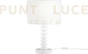 Lume sultan bianco in metallo e paralume in velluto 1 luce attacco ...