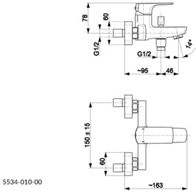 KFA Armatura 5534-010-00 - Rubinetto vasca da bagno MOKAIT cromo lucido