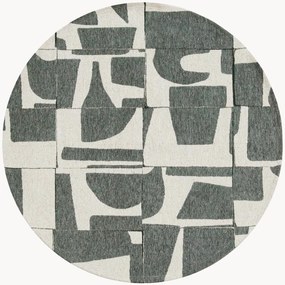 Tappeto rotondo jacquard lavabile da interno-esterno Papercut