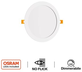 Pannello LED Rotondo 20W, 2.000lm, no Flickering, Foro Ø203-210mm, OSRAM LED - Dimmerabile Colore  Bianco Naturale 4.000K