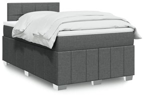 Giroletto A Molle Con Materasso Grigio Scuro 120x200 Cm Tessuto /