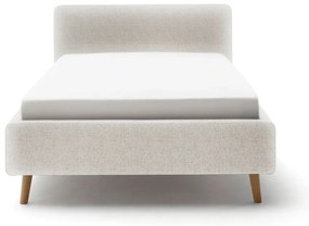 Letto matrimoniale imbottito beige con contenitore con rete inclusa 140x200 cm Mattis – Meise Möbel