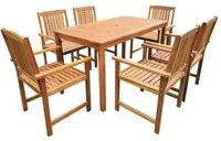 Set da Pranzo da Giardino 7 pz in Legno Massello di Acacia 42623