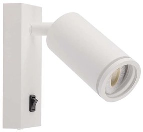 Faretto da parete con interruttore 1xGU10/35W/230V bianco