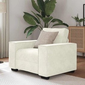 Divano Sedia Crema 60 Cm Velluto /
