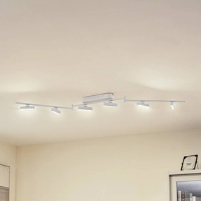 Faretto LED Lindby Eldrin, bianco, 26,7W, a 6 luci, 150 cm