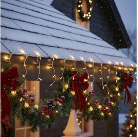 Brilagi - Catena luminosa LED da esterno 200xLED/8 funzioni 13m IP44 bianco caldo