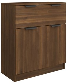 Credenza rovere marrone 60x30x70 cm in legno multistrato