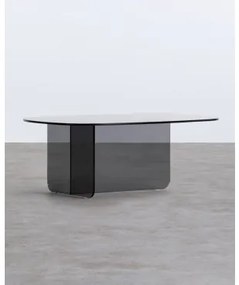 Tavolino da Caffè Ovale in Vetro Temperato (90x60 cm) Urel - The Masie