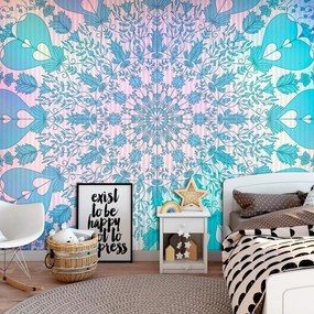 Fotomurale adesivo  Girly Mandala (Blue)  Larghezza x Altezza Home decor 147x105