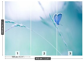 Carta da parati Erba farfalla 104x70 cm