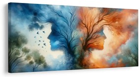 Quadro su tela – Volti nelle chiome degli alberi