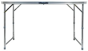 Tavolo da campeggio pieghevole marrone/cromo