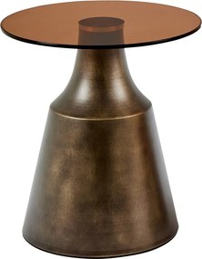 Tavolino da salotto rotondo marrone in acciaio ø 45 cm Dunsley – Actona