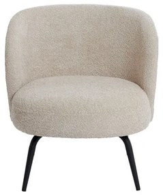 Poltrona crema in tessuto bouclé Dieyda - Light &amp; Living