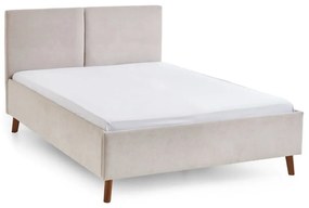 Letto matrimoniale imbottito beige con rete inclusa 140x200 cm Piano – Meise Möbel