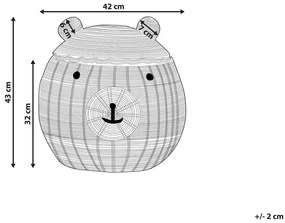 Cesto orsetto rattan naturale HIMBA Beliani