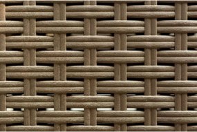 Sedia poltrona indiana in simil rattan per esterno e interno set 2 pezzi CAFFČ