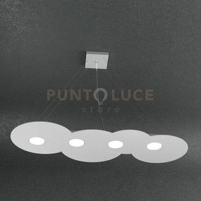 Cloud sospensione 4 luci rettangolare grigio 1128-s4 r-gr