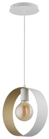 Lampadario a sospensione con filo HAPPY 1xE27/60W/230V bianco/oro