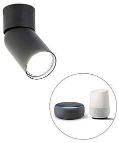 Faretto moderno intelligente nero con Wi-Fi GU10 - Falo