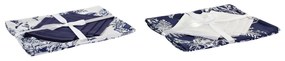 Tovaglia e tovaglioli DKD Home Decor Cotone Bianco Blu Marino (150 x 150 x 0.5 cm) (2 pezzi)