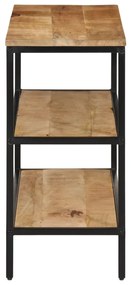 Tavolo consolle 100x35x70 cm in legno massello di mango grezzo