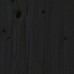 Giroletto Nero in Legno Massello di Pino 100x200 cm