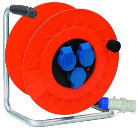 Avvolgicavo FANTON 30m cavo H07RN-F 3G2.5 mm² 3 prese, presa CEE 3P+T, spina CEE 2P+T per il cantiere