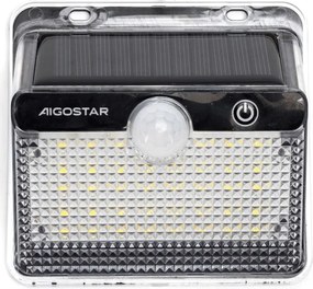 Aigostar-LED Lampada solare con sensore LED/3,7V 6500K 1200 mAh IP65 nera