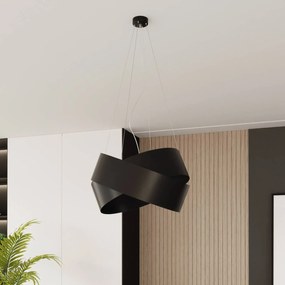 EMIBIG LIGHTING Lampada a sospensione Vieno con anelli in acciaio nero