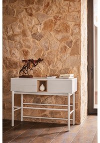 Tavolo consolle color crema 35x120 cm Corvo – Teulat