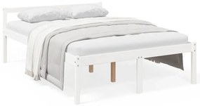 Letto per Anziani Bianco 120x190 cm Small Double Legno di Pino