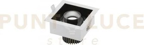 Incasso led apollo nero 10w 1000lm 3000k orientabile 12x12x7,7cm