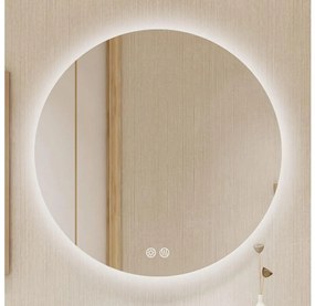 Brilagi - Specchio LED dimmerabile con funzione antiappannamento e retroilluminazione DEMI PRO LED/20W/230V Ø 60 cm IP44