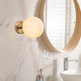 Lampada da parete in bianco e bronzo ø 15 cm Atmaca - Opviq lights