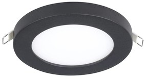 Faretto Ad Incasso Moderno Fueva Flex In Alluminio Nero Led Integrato 5,5W 3000K